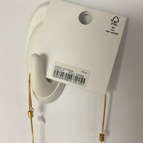 NWT Madewell Arrowstack Necklace, Gold/Gunmetal - Picture 7 of 8